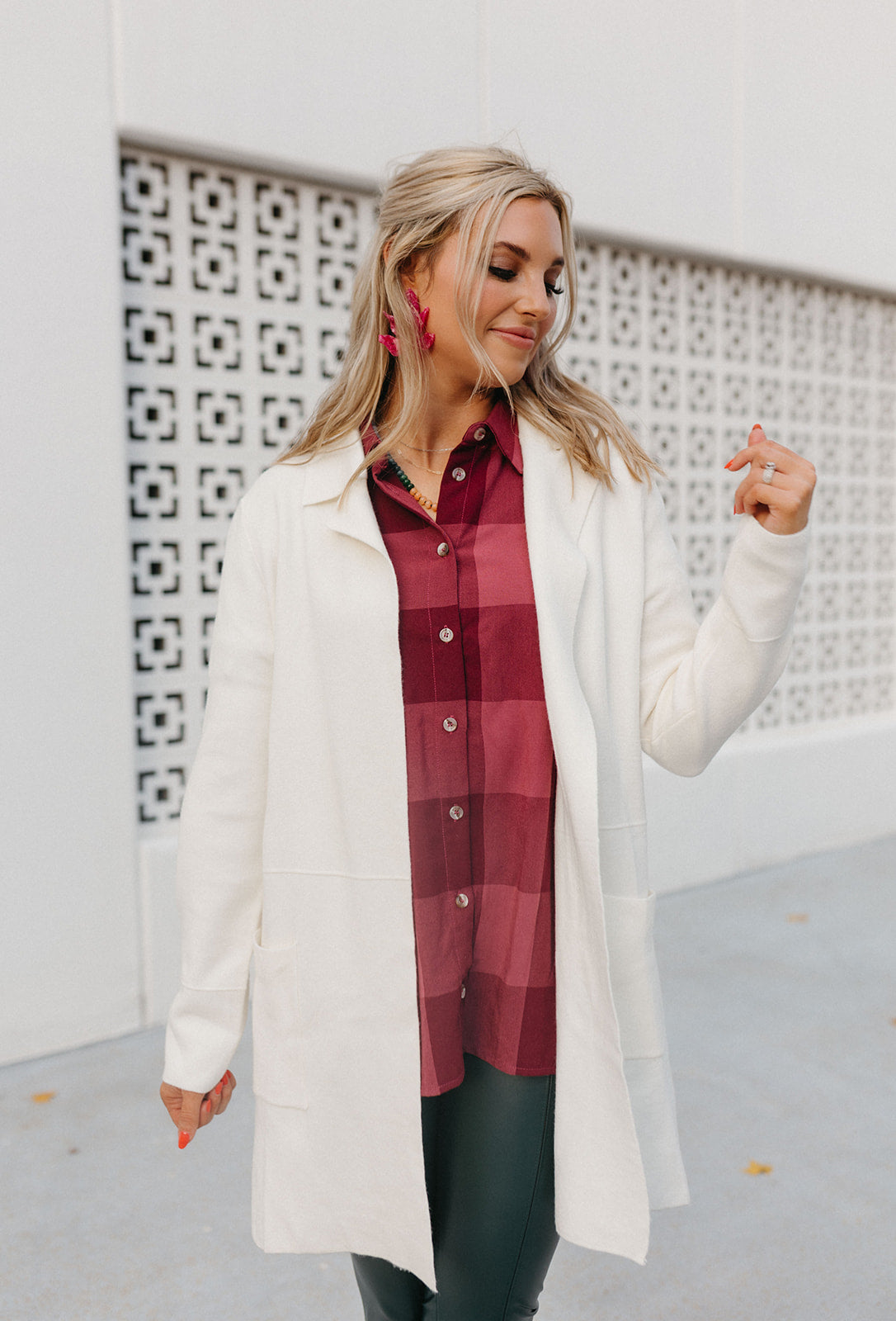 Cindy Long Cardigan in Ivory