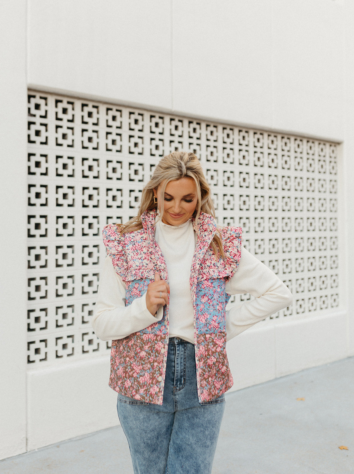 Landry Floral Puffer Vest