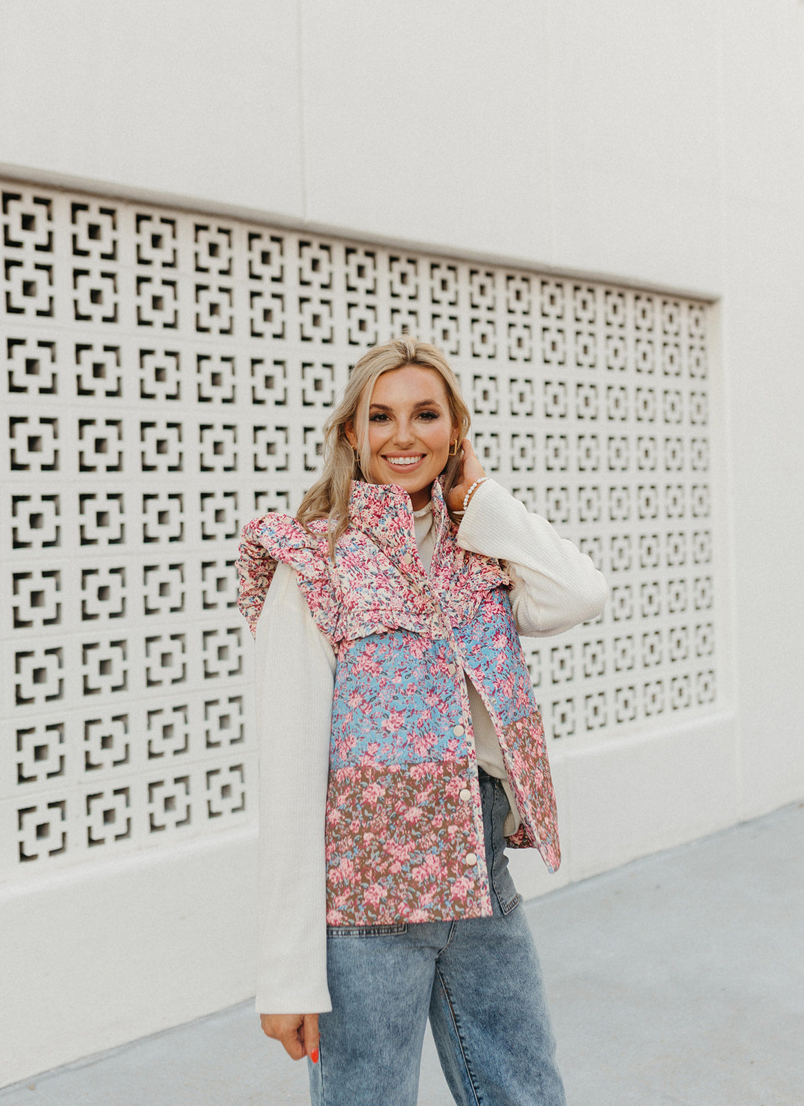 Landry Floral Puffer Vest
