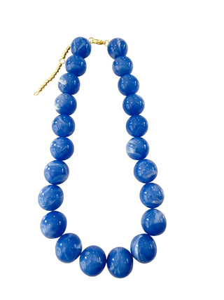 Carter Beaded Necklace in Cobalt