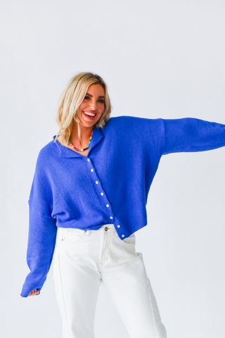 Piper Cardigan - Royal Blue