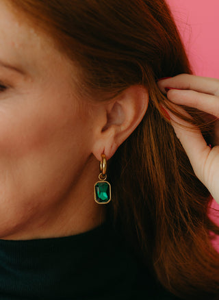 Diana Huggie Charm Earrings