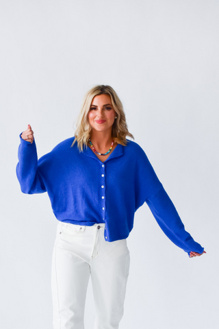 Piper Cardigan - Royal Blue
