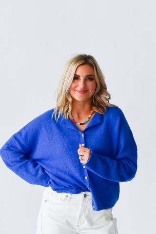 Piper Cardigan - Royal Blue