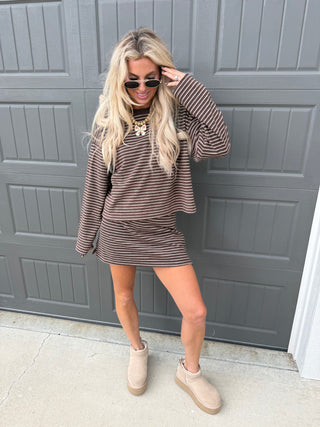 Revere Soft Knit Top in Brown