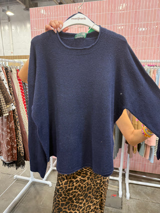 Gigi Crewneck Sweater in Navy *PREORDER*