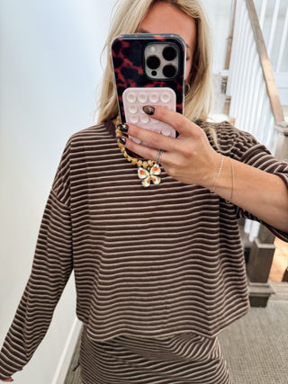 Revere Soft Knit Top in Brown
