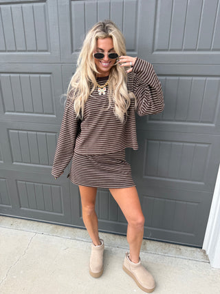 Revere Soft Knit Skort in Brown