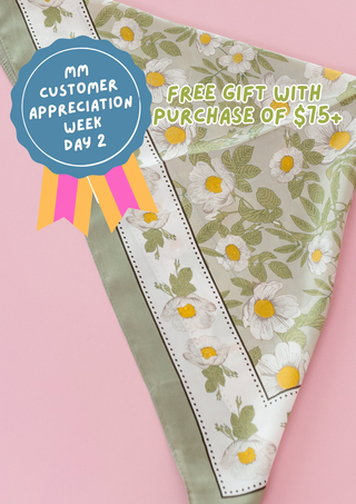 Olive Floral Bandana Scarf