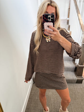 Revere Soft Knit Skort in Brown