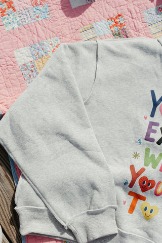 Life Is Good Reversible Mock Neck Sweatshirt