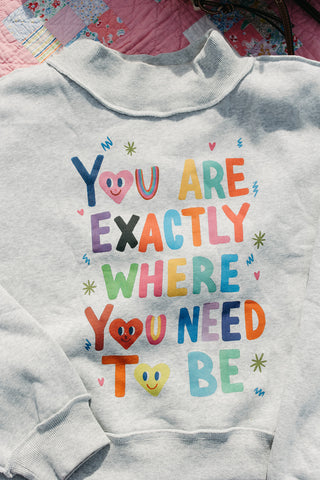 Life Is Good Reversible Mock Neck Sweatshirt