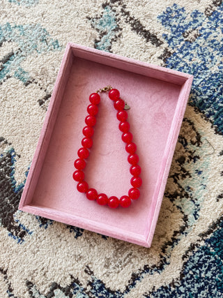 Chunky Beaded Necklace - Gold