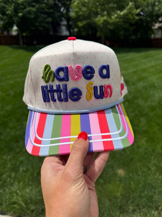 Have a Little Sun Stripe Trucker Hat