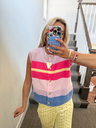 Cella Stripe Sweater Vest