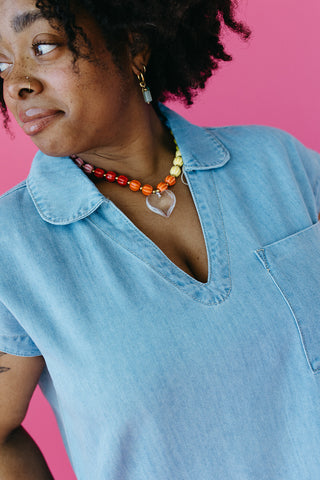 Sylvie Denim Collared Midi Dress