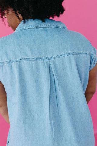 Sylvie Denim Collared Midi Dress