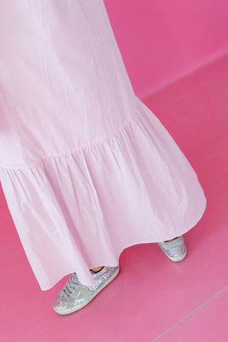 Romey Cotton Midi Dress in Ballet Pink