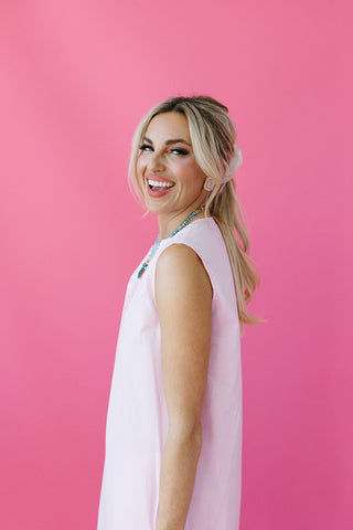 Romey Cotton Midi Dress in Ballet Pink