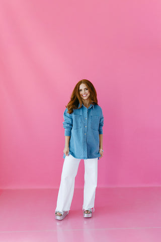 Aria Washed Stretch Denim Jacket