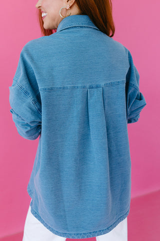 Aria Washed Stretch Denim Jacket