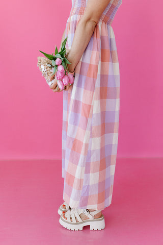 Willow Multi Colored Plaid Midi Dress
