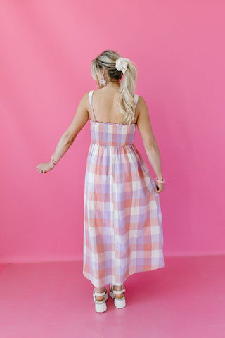 Willow Multi Colored Plaid Midi Dress