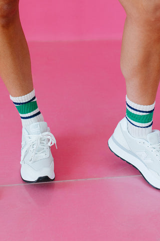 Varsity Socks - Green/Navy