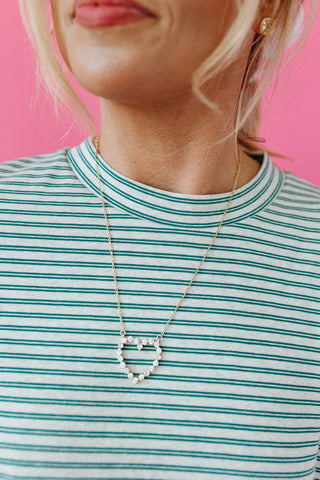 Ava Oat/Green Stripe Tee