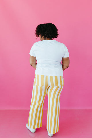 Annita Stripe Pants in Gold