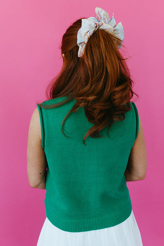 Maya Sleeveless Sweater in Green