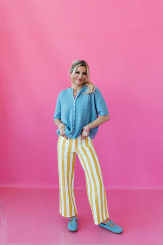Annita Stripe Pants in Gold