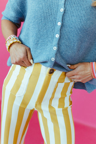 Annita Stripe Pants in Gold