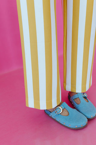 Annita Stripe Pants in Gold
