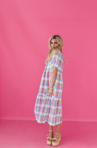 Tate Plaid Midi Dress