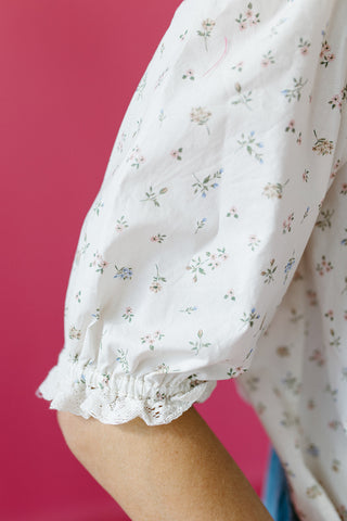 Meadow Embroidered Collar Top