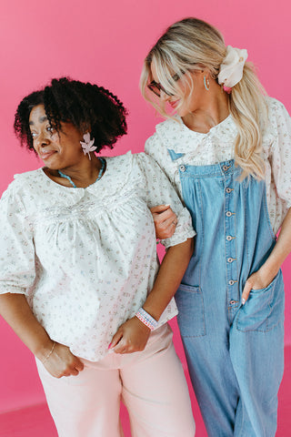 Meadow Embroidered Collar Top