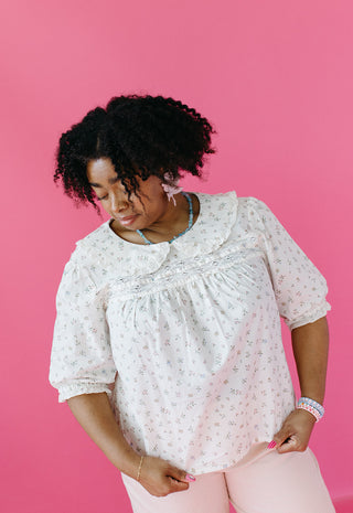 Meadow Embroidered Collar Top
