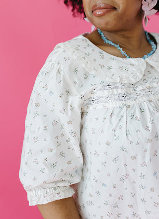 Meadow Embroidered Collar Top