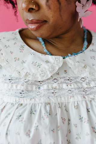 Meadow Embroidered Collar Top