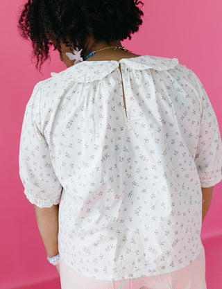 Meadow Embroidered Collar Top