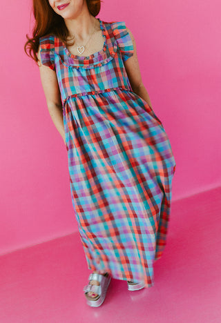 River Plaid Maxi Dress