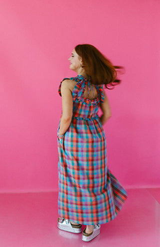 River Plaid Maxi Dress