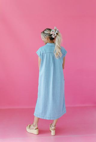 Sylvie Denim Collared Midi Dress