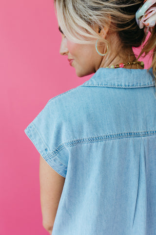 Sylvie Denim Collared Midi Dress