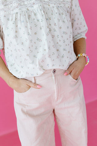 Meadow Embroidered Collar Top