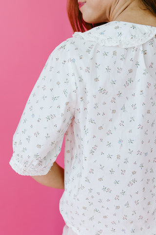 Meadow Embroidered Collar Top