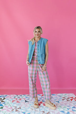 Vanessa Button Up Denim Vest