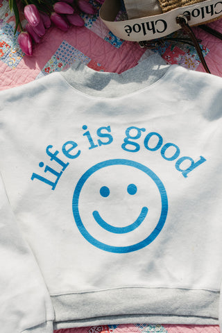 Life Is Good Reversible Mock Neck Sweatshirt