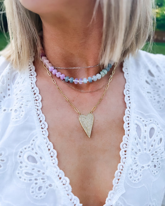 Rainbow Necklace- Lilac